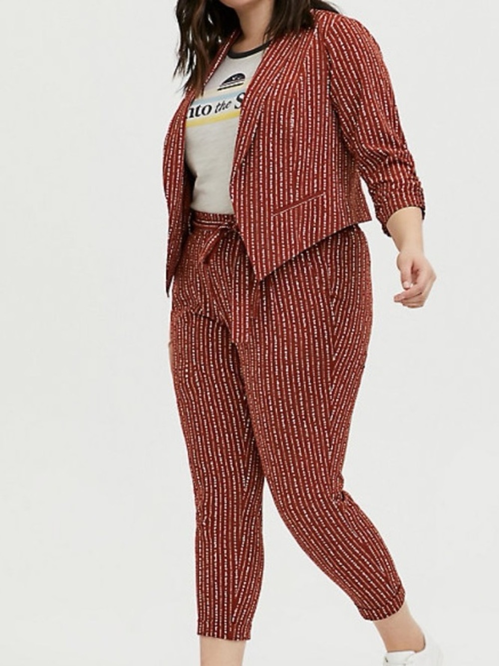Torrid Crepe Cutaway Blazer and Straight Leg Pant Set